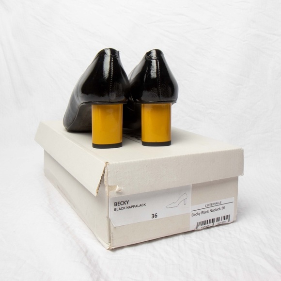 SOLD ❌ NEW L’intervalle Black and yellow high heels - Picture 4 of 7